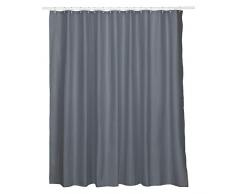 kela Laguna Rideau de Douche, Polyester, Gris foncé, 240x200cm