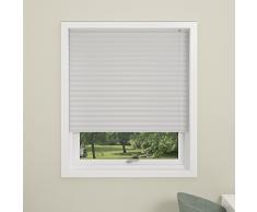 DEBEL 100Â x 130Â cm 100% Polyester Nid dabeille occultant Store plissÃ©, Noir Parent, Blanc, 120 x 130 cm