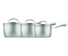 Prestige 13307 Prism Ensemble de casseroles et poêles, Aluminium, Silver, Set of 3, 42,5 x 29,5 x 21,5 cm