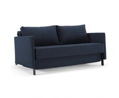 INNOVATION LIVING Canapé design avec accoudoirs CUBED ARMS Mixed Dance Blue convertible lit 200*140 cm