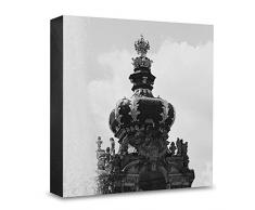 COGNOSCO HG-DD112 Tableau Mural en Bois avec Photo darchitecture et découverte en Bois Noir/Blanc 15 x 15 cm