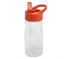 Addis Clip & Go Hydration Drinks Kids Lunchtime Grand gobelet avec Paille intÃ©grÃ©e, 500 ML, Rouge Flamme, 500 ML