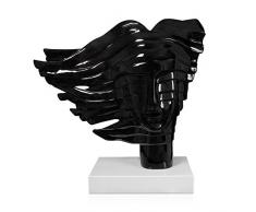 World Art Visage au vent Sculpture En Résine, Multicolore, 51x53x20 Cm