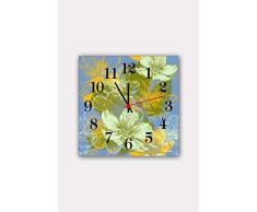 Bonamaison Horloge Murale en MDF, Multicolore, 30 x 30 cm