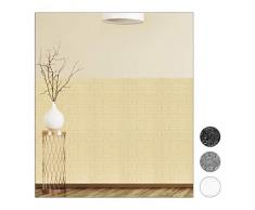 relaxdays 10026763_1067 Jeu 5 Panneaux muraux Autocollants, Aspect Pierre décoratif,en 3D, Mousse Douce PE,78x70 cm,Choix de Couleurs, Jaune, 78 x 70 x,7 cm