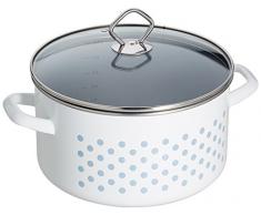 KRÃGER Karl Baltrum Email Set de casseroles en émail, Ãmail, weiÃ, 24 x 24 x 24 cm