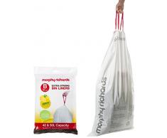 Morphy Richards Poubelle carrée avec capteur de Mouvement, Plastique, Blanc, 42/50 L