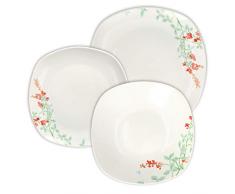 Tognana Service de table 18Â piÃ¨ces Fancy, Porcelaine, multicolore