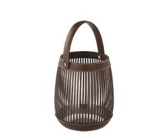 Unbekannt 124620 Lanterne, Cuir, Marron, 14 x 14 x 18 cm