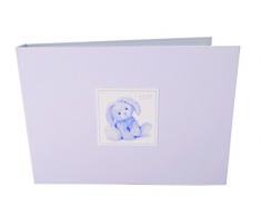 White Cotton Cards Tiny Album Photo Valeur Lapin Bleu, Blanc
