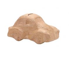 GLOREX Figurine en carton Tirelire VW Coccinelle, naturel, 16,5Â x 8,5Â x 9Â cm