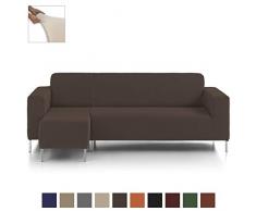 Eiffel Textile Nîmes Chaise Longue â Housse canapé Bras Court Gauche 240 x 195 x 2 cm Marron