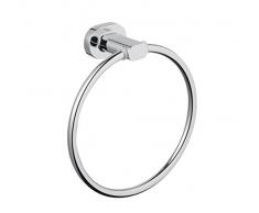 Bisk Serviette de Plage de dÃ©placement Bague en Aluminium, Zinc et Acier Inoxydable, Chrome, 16Â x 5.5Â x 17.5Â cm