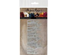 PAPER ROSE - 3 PL - Matrice de découpe de rose en papier BRD, bordure de crayon, taille unique