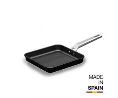 Valira VAA467925 Plancha Premium de 23x23 cm fabriqué en Espagne, en Fonte daluminium avec Anti-adhérent écologique renforcé, apte pour linduction, Noir, 23 cm