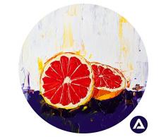 Homedecor. Maison oÃ¹ est Mon Pamplemousse Goneâ¯? DIY adhÃ©sif Tissu Cercles Murale sur Toile, tissÃ© Polyester, Grande, 71Â x 71Â cm, Multi/Couleur