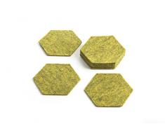 1buy3 Lot de 8 Dessous de Verre hexagonaux en Feutre 5 mm dÃ©paisseur