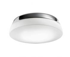 Leds C4 Plafonnier et applique murale en verre opale mat Chromé