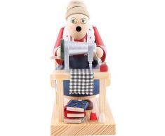 KWO Olbernhau Encens Allemand Fumeur Cutter Femme Assise - 16 cm / 6 Pouces - Authentique Allemand Fumeurs Erzgebi