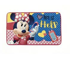 ARDITEX WD12027U Tapis pour Enfant en Fleece Antidérapant sous Licence Minnie Mouse 45x75cm, Polyester, Multicolore, 45 x 75 cm