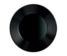 Arcoroc L7613 Harena Assiette plate en verre opale Noir 19 cm