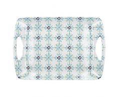 Creative Tops C000322 Grand plateau de service en plastique Motif carreaux Multicolore