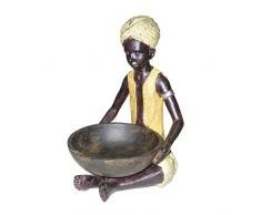 Better & Best & 1821027 Sculpture en résine Assis avec Turban Pastel/Bol Enfant-Large