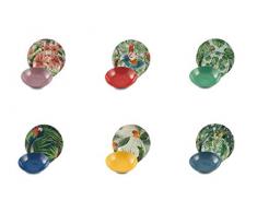 Villa dEste Home Tivoli 2190654 Parrot Jungle Service de table 18 piÃ¨ces, porcelaine + grÃ¨s