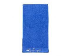 Sancarlos Poissons Serviette, 100% Coton éponge, Bleu Marine, Coiffeuse