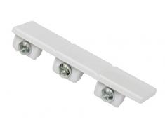 GARDINIA Pièce dextrémité pour tringles à rideaux 3 rails, Paquets de 2, Série Atlanta, Plastique, Blanc