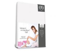 Bed-Fashion Double Drap Housse, Jersey, Blanc, King, 180Â x 200Â cmÂ âÂ 200Â x 200Â cm