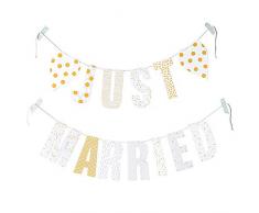 Rico Design Just Married Guirlande, Papier, Multicolore