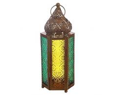 Puckator Lanterne avec Pointe en Verre Style marocain DorÃ©
