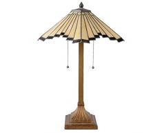 Lumilamp 5LL-5735 Art Deco Tiffany Lampe de Table en Verre coloré à 45 x 64 cm 2 x E27 Max. 60 W