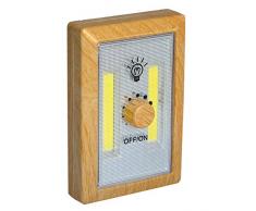 AIC - International 23589 Veilleuse LED Ã variateur bois, Imitation, 11 x 7 cm