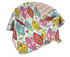 Linder 5072/150 Plaid boutis Polyester Multicolore 150 x 150 cm