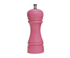 MARLUX 345 Moulin à Gros Sel Blanc Hêtre Laqué/Broyeur INOX Fuchsia 14 cm
