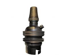 Art Déco LHB22-R00-BRS B22 Emporium Suspension en laiton massif vieilli avec poignée en métal assortie