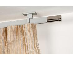 InCasa Tringle Ã Rideaux: 32 x 12 mm, L. 200 cm. en Aluminium Satin - Complet