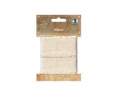 Ruban en tissu au look vintage, idÃ©al pour la crÃ©ation de lumiÃ¨re, la dÃ©coration de table, le scrapbooking et la fabrication de cartes, un ruban denviron 3 cm x 1 m.
