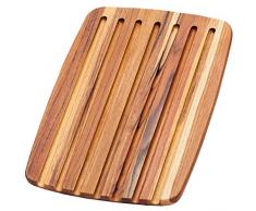 Teak Haus TH409 Planche Ã Pain, Bois, Multicolore, 40,6 x 27,9 x 1,4 cm