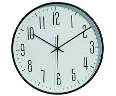 Sign Wall Clock 25CM Blac Horloge, Pendule, Noir, 25 cms