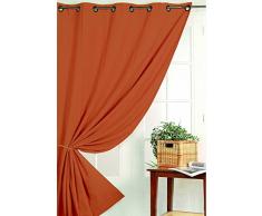 HomeMaison Rideau Occultant Non Feu M1, Polyester, Brique, 260x240 cm