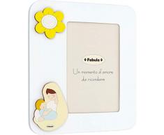 Fabula Cadre de Table laquÃ© avec Applications en Bois Naturel Â« Madonnina Manto Ivoire Â» pour Photos 10 x 15 cm Verticale, Multicolore, 10 x 15 cm