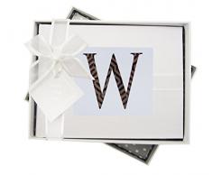 White Cotton Cards Alphabetics, Petit Album Photo, Initiale W, diffÃ©rents