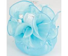 Club Green en Organza avec Cordon carré Napperon, Bleu, 300 x 300 mm, Lot de 10