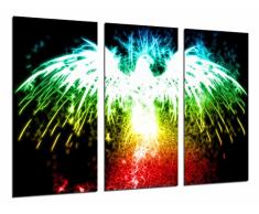 Tableau Moderne Photographique, Impression sur bois, Animal Eagle of Fire, Couleurs, 97 x 62 cm, ref. 26782