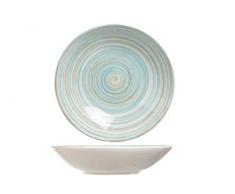 Cosy & Trendy 774799 Assiette Creuse Turbolino 21 Cm, Grès, Bleu, Blanc