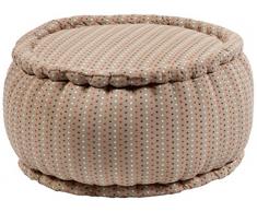 Amédée Novell Pouf Rond Pois, Coton, Multicolore, 52 x 52 x 30 cm
