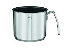 RÃSLE 13175Â Casserole Ã Lait 14Â cm Elegance avec Anti-adhÃ©sif Pot Ã Lait, INOX, Noir, 15,7Â x 20,2Â x 13.1Â cm